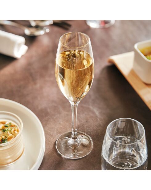 6 calici da champagne Sequence trasparenti — 24 cl