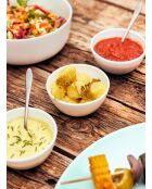 6 stampini Diwali bianchi - 9,5 cm