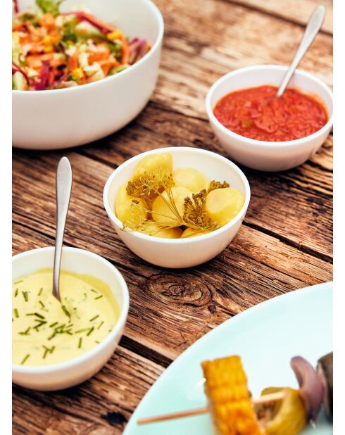 6 stampini Diwali bianchi - 9,5 cm