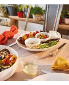 6 stampini Diwali bianchi - 9,5 cm