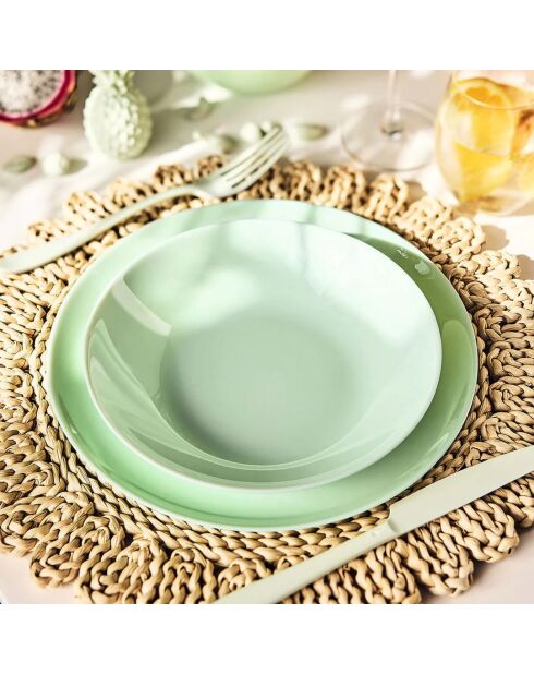 6 piatti da minestra Diwali Paradise verdi - 20 cm