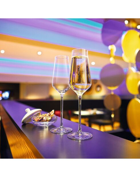 Set di bicchieri con stelo in cristallo trasparente Reveal Up - 18 pezzi