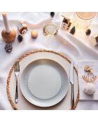 6 piatti piani Cottage in granito grigio - 25 cm