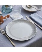 6 piatti piani Cottage in granito grigio - 25 cm