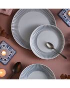 6 piatti piani Cottage in granito grigio - 25 cm