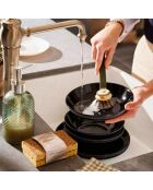 6 piatti da fondo neri Apy - 20 cm