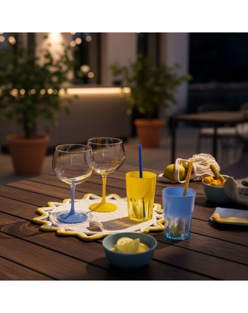 6 bicchieri Summer Pop gialli - 40 cl