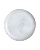 6 piatti grigi effetto marmo Diwali - 25 cm