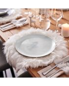 6 piatti grigi effetto marmo Diwali - 25 cm