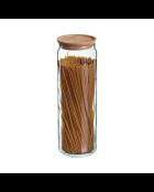Tarro transparente para espaguetis Pure Jar Wood con tapa de madera, 2 litros