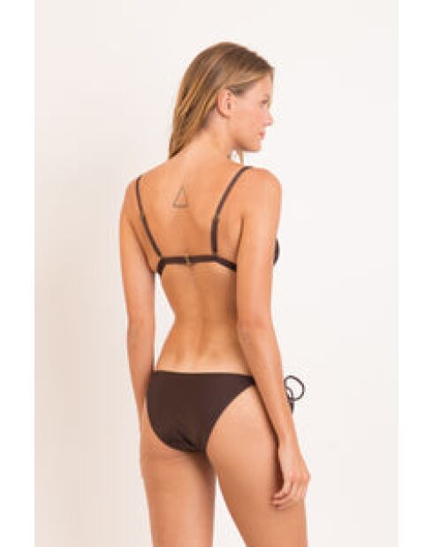 Shimmer Coffeebraunes Bikinioberteil mit festem Dreieck
