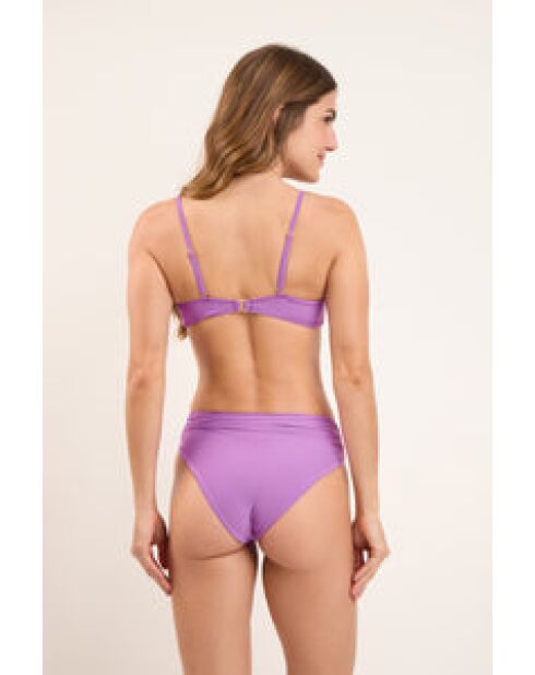 Slip bikini biologico viola Floreira Amy