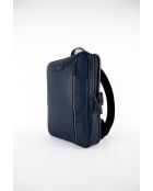Sac à dos en cuir Valencia bleu marine - 29 x38 x8 cm