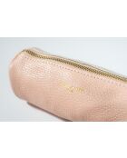 Pochette en cuir Laya rose clair - 20x10x3cm