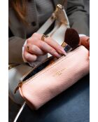 Pochette en cuir Laya rose clair - 20x10x3cm