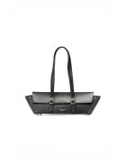 Sac porté épaule en cuir Briana box noir