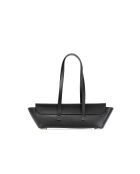 Sac porté épaule en cuir Briana box noir