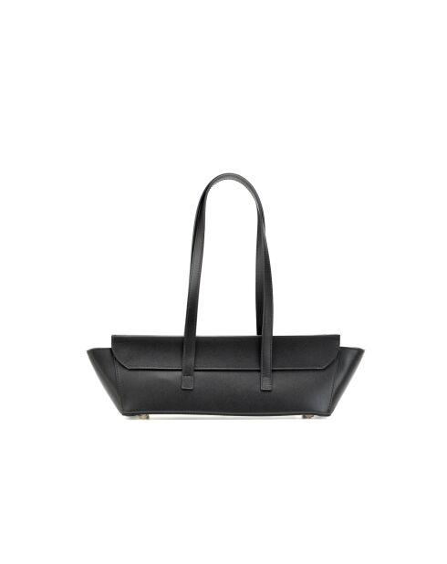 Sac porté épaule en cuir Briana box noir