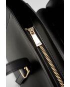 Sac porté épaule en cuir Briana box noir