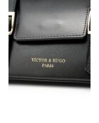 Sac porté épaule en cuir Briana box noir