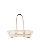 Borsa a tracolla Briana in pelle beige coccodrillo