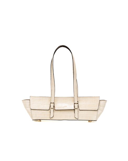 Borsa a tracolla Briana in pelle beige coccodrillo