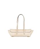 Borsa a tracolla Briana in pelle beige coccodrillo
