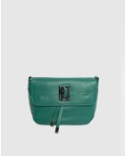 Sac bandouliere en cuir Joyce vert - 26cmx16cmx6cm