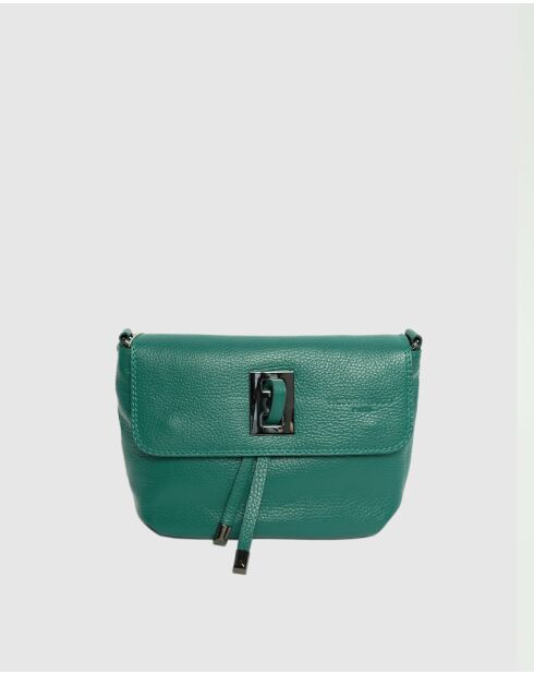 Sac bandouliere en cuir Joyce vert - 26cmx16cmx6cm