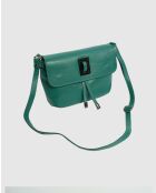 Sac bandouliere en cuir Joyce vert - 26cmx16cmx6cm