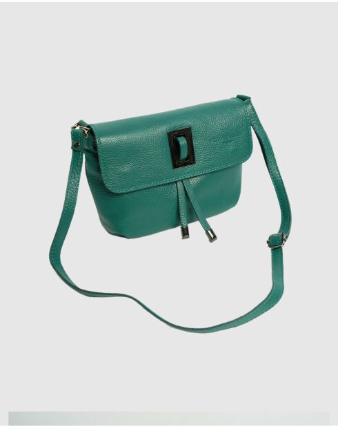 Sac bandouliere en cuir Joyce vert - 26cmx16cmx6cm
