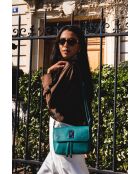 Sac bandouliere en cuir Joyce vert - 26cmx16cmx6cm
