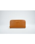Selma camel leren portemonnee - 20x10x3cm