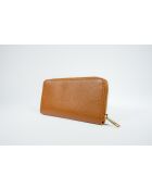 Selma camel leren portemonnee - 20x10x3cm
