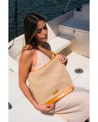 Sac porte epaule en cuir Luzia camel clair - 27 x34 x15cm