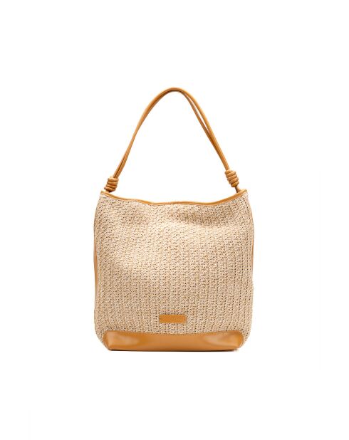 Sac porte epaule en cuir Luzia camel clair - 27 x34 x15cm