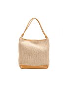 Sac porte epaule en cuir Luzia camel clair - 27 x34 x15cm