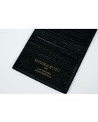 Salma zwarte leren kaarthouder - 8x11x1cm