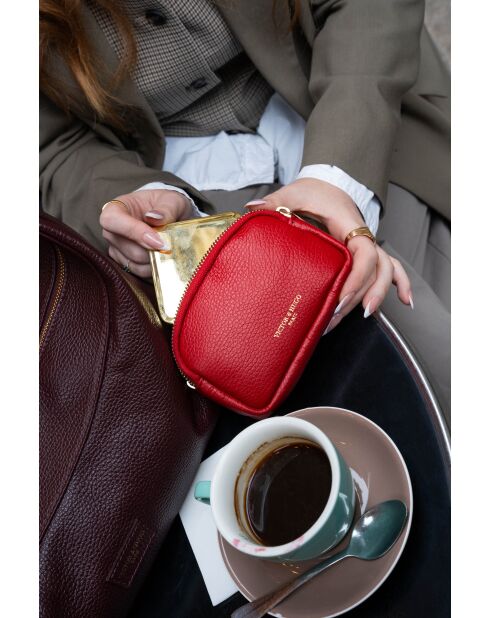 Rode leren portemonnee van Gema - 15x10x5cm