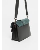 Sac bandoulière en cuir Eric vert bouteille - 28x19x9 cm