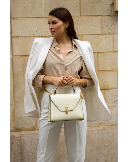 Sac à main en cuir Hugo nude - 23,5x20x10 cm