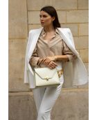 Sac à main en cuir Hugo nude - 23,5x20x10 cm