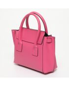 Pink Jany leren handtas - 25x19x7 cm