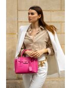 Pink Jany leren handtas - 25x19x7 cm