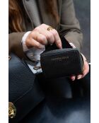 Portefeuille en cuir Riley noir - 10x8x3cm