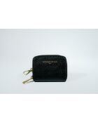 Portefeuille en cuir Riley noir - 10x8x3cm