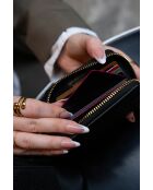 Portefeuille en cuir Riley noir - 10x8x3cm