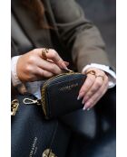 Portefeuille en cuir Riley noir - 10x8x3cm