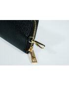 Portefeuille en cuir Riley noir - 10x8x3cm