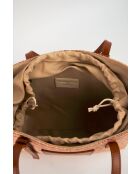 Azura leren draagtas cognac/multi bordeaux - 28 x20 x11cm